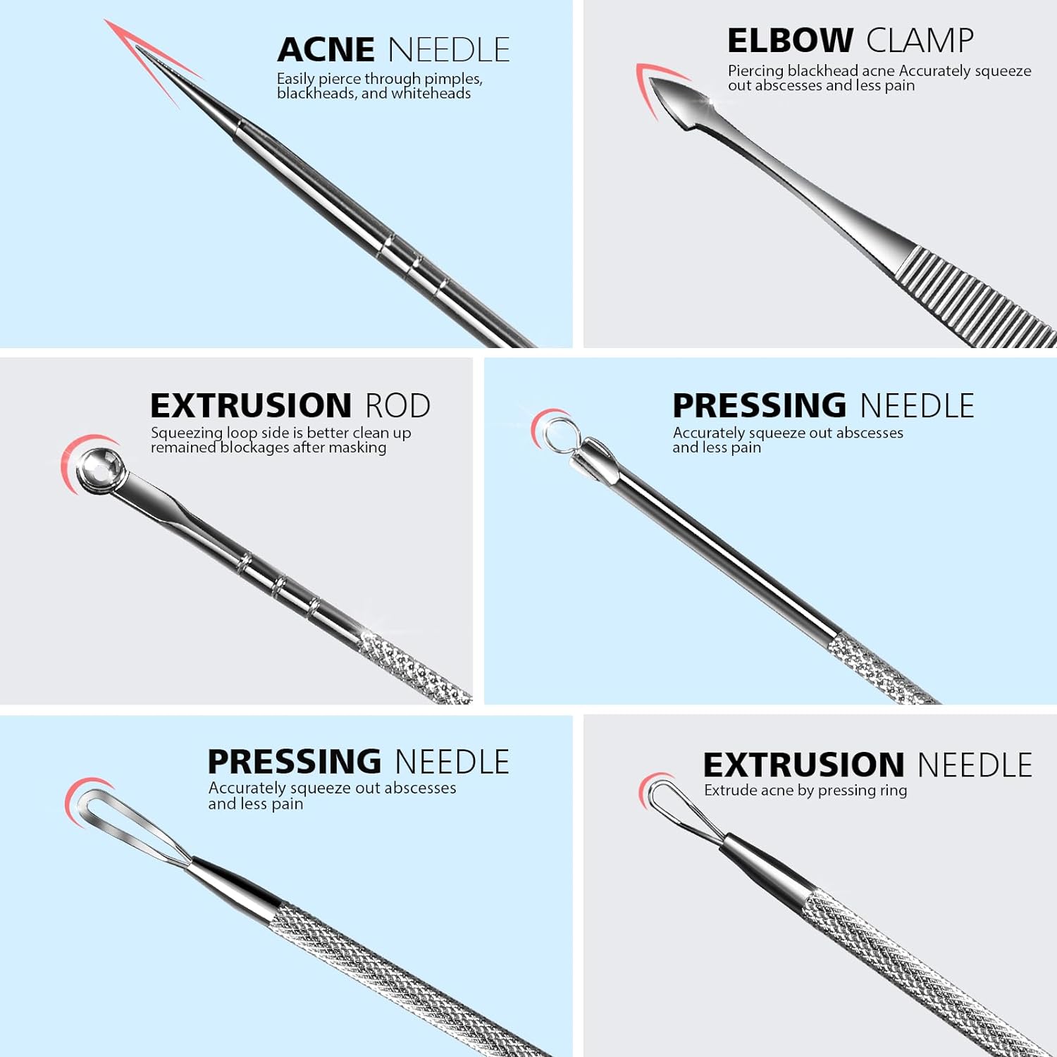 7 ชิ้น Blackhead Remover ชุดเข - Luxury Skincare Acne บทวิจารณ์และราคา