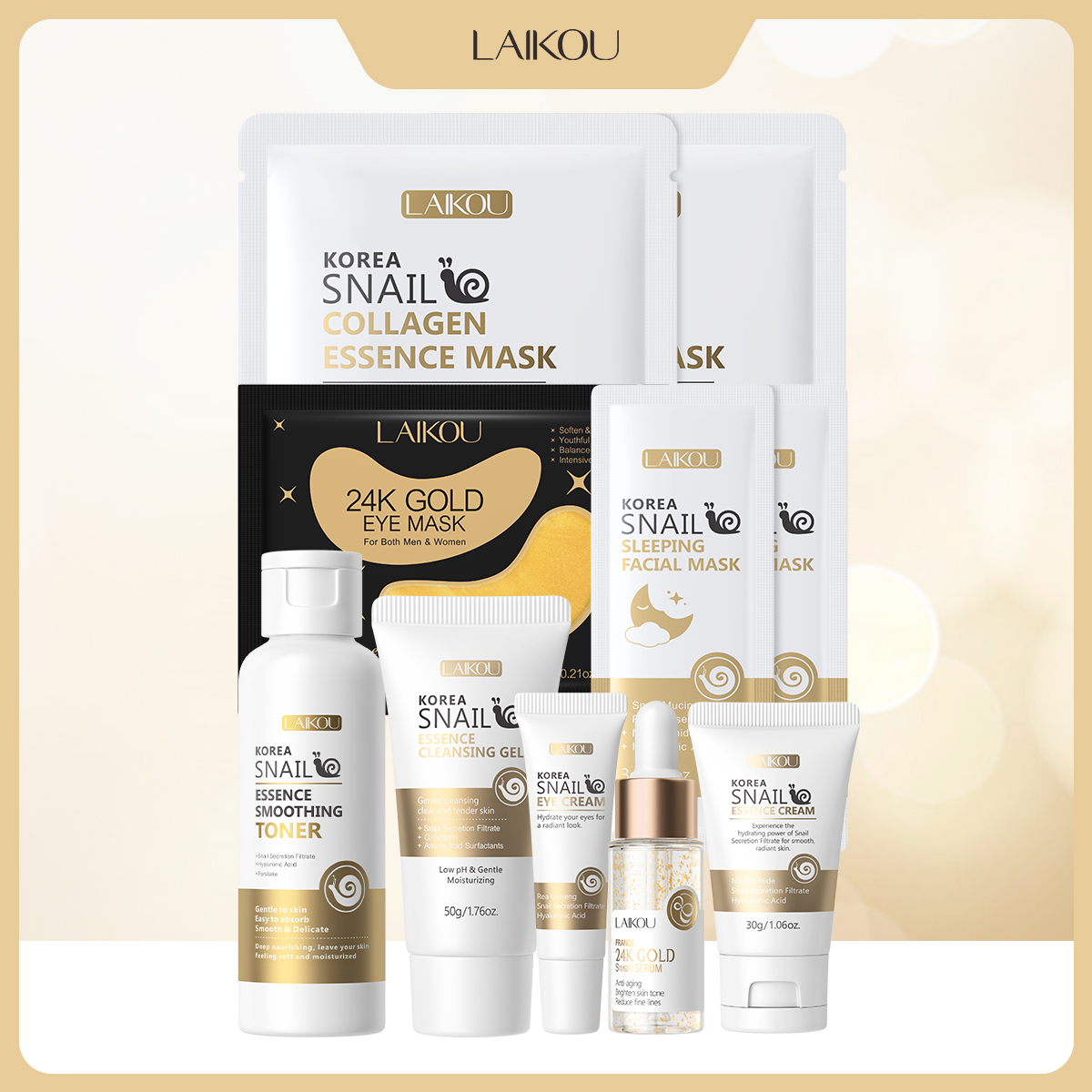 ชุดผลิตภัณฑ์บำรุงผิวหน้า LAIKO - Luxury Skincare Kit บทวิจารณ์และราคา
